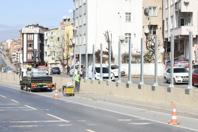 O belediyeden gürültü bariyeri çalışması