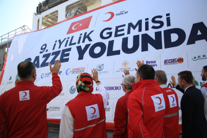 9. "İyilik Gemisi" Gazze'ye uğurlandı