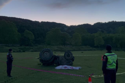 İznik'te çocuklar devrilen traktörün altında kaldı!