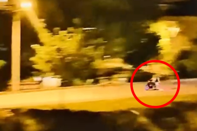 Bursa'da polis ile motosiklet kovalamacası kamerada