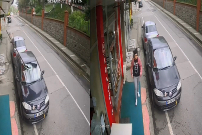 Fırtına az kalsın faciaya yol açacaktı, o anlar güvenlik kamerasına yansıdı