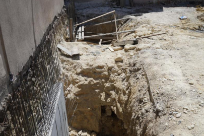 İlginç olay, inşaat çalışması sırasında mağara ve kanal bulundu