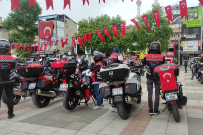 Orhangazi'de motosikletlerle 19 Mayıs konvoyu