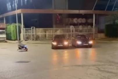 50 bin lira drift cezası yiyince otomobilin etrafında bisikletle drift attı