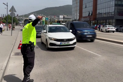 Bursa'da dron destekli 'yaya' denetimi