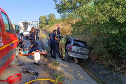 Kanala uçan otomobilin kadranı 100'de takılı kaldı...1 ölü, 3 yaralı