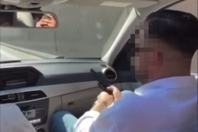 Seyir halindeki araçtan peş peşe böyle ateş açtı