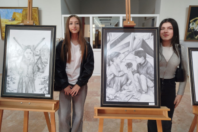 Genç ressamlar Gazzeli çocukların acısını resmetti