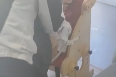 Bursa'da kan donduran görüntüler: Otizmli öğrenciler ders boyunca bağlı tutulmuş