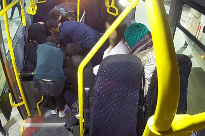 Bursa'da halk otobüsünde zamanla yarış