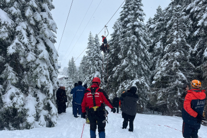 Jandarma ekiplerinin bir saatlik çalışmasıyla 40 kayaklı tatilci de sağ salim telesiyejlerden indirildi. Kayakçıların sağlık durumlarının iyi olduğu bildirildi.