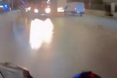 Ters yönden gelen otomobil tehlike oluşturdu