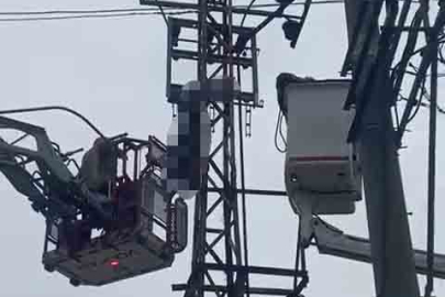 Hırsızlık için çıktığı elektrik direği sonu oldu