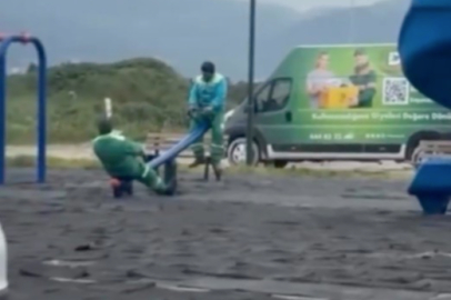 Tahteravalliye binen temizlik işçileri güldürdü