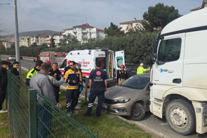 Önüne kattığı otomobili sürükledi