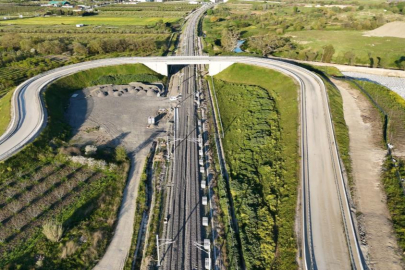 Bursa-Ankara hızlı tren hattı rayları böyle görüntülendi