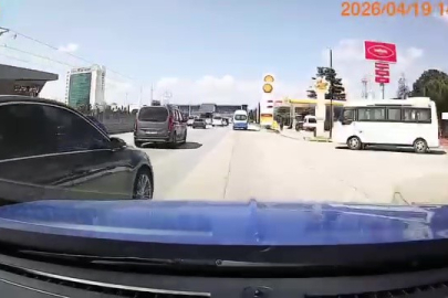 Bursa’da trafikte tehlikeli anlar