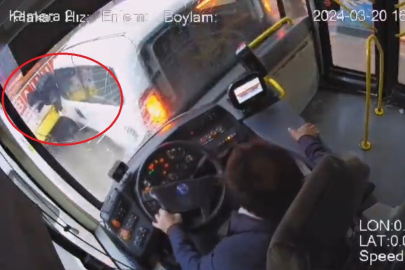Otobüs şoförü uykuya daldı, lise öğrencisi iki aracın sıkıştı