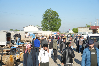 Kurban satış yeri ve  mezbaha bayrama hazır