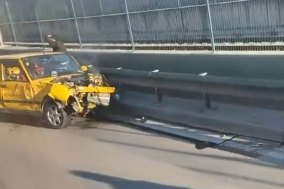 Alkollü sürücü direksiyon hakimiyetini kaybetti, bariyerlere çarptı