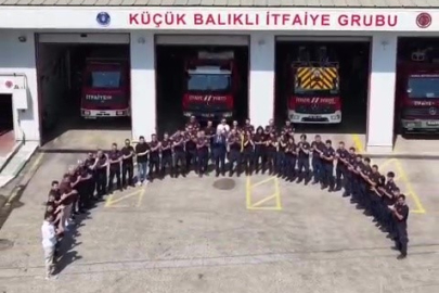 Bursa itfaiyesi'nden milli takımımıza anlamlı destek