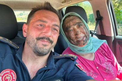 KOAH HASTALIĞINI UNUTTU, ORMAN İÇİN ALEVLERE KOŞTU