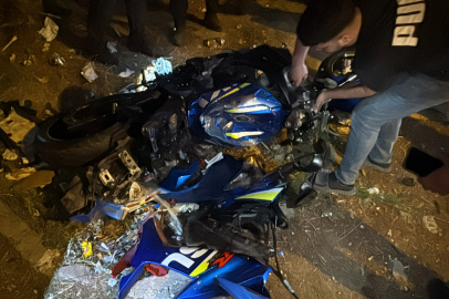 Bursa’da motosikletli sürücü yolun bittiğini fark etmeyince boş alana uçtu