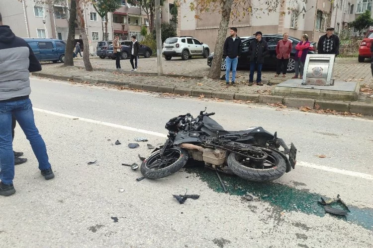 Bursa'nın o ilçesinde motosiklet kazası: 2 yaralı