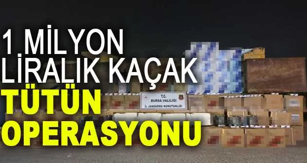 Bursa'da 1 milyon liralık kaçak tütün operasyonu