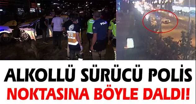 Bursa’da alkollü sürücü polis noktasına böyle daldı