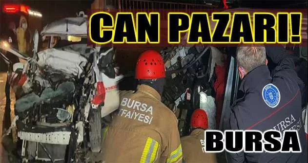 Bursa'da araç TIR'ın altına girdi: 1 ölü 2 ağır yaralı