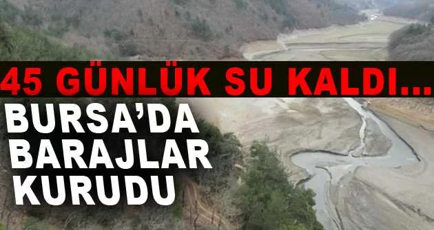 Bursa’da barajlar kurudu, 45 günlük su kaldı...BUSKİ'den tasarruf çağrısı geldi