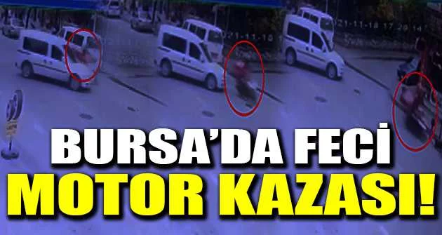 Bursa'da feci motor kazası