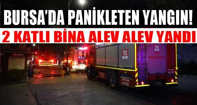 Bursa'da gece saatlerinde korkutan yangın: 1 itfaiye eri yaralandı