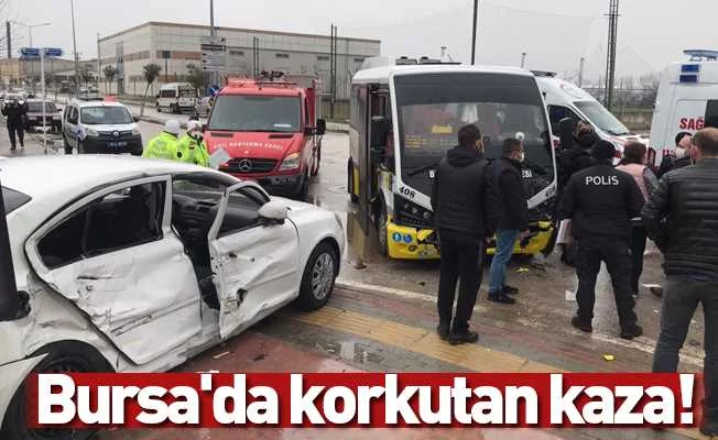Bursa’da hafriyat kamyonu ile traktör çarpıştı