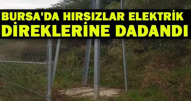Bursa'da hırsızlar elektrik direklerine dadandı