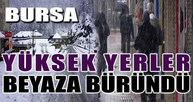 Bursa'da kar yağışı etkili oluyor