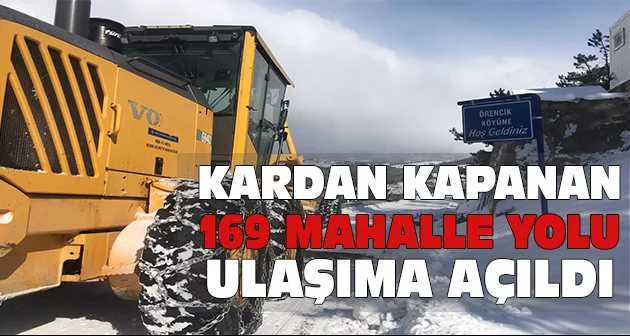 Bursa'da kardan kapanan 169 mahalle yolu ulaşıma açıldı