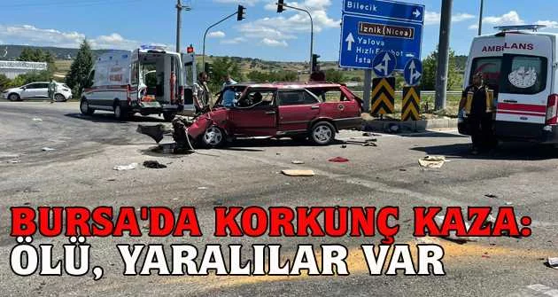 Bursa'da kaza: 1 ölü, 3 yaralı