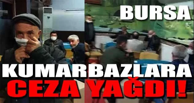 Bursa'da kumarbazlara ceza yağdı: 45 Bin TL para cezası uygulandı