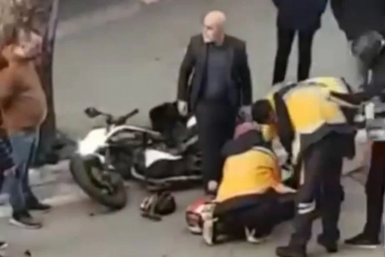 Bursa'da motosiklet sürücüsü kaza yaptı