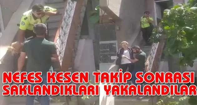 Bursa'da polisten kaçan şahıslar nefes kesen takip sonrası saklandıkları evde yakalandı