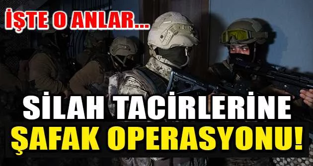 Bursa'da silah tacirlerine şafak operasyonu