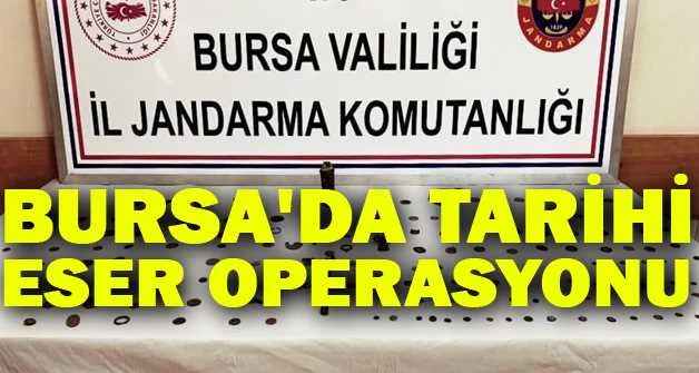 Bursa'da tarihi eser operasyonu: 5 gözaltı