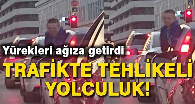 Bursa'da tehlikeli yolculuk kameralarda