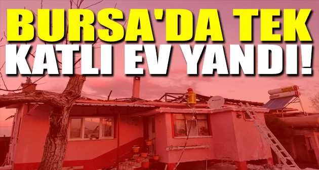 Bursa'da tek katlı ev yandı