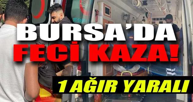 Bursa'da yolun karşısına geçmeye çalışan kadına otomobil çarptı : 1 ağır yaralı