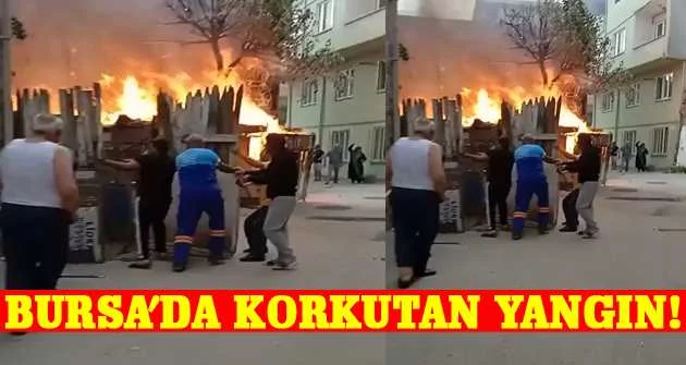 Bursa'da yürekleri ağza getiren yangın