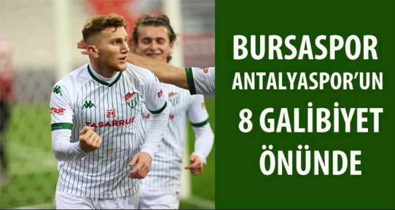 Bursaspor Antalyaspor’un 8 galibiyet önünde