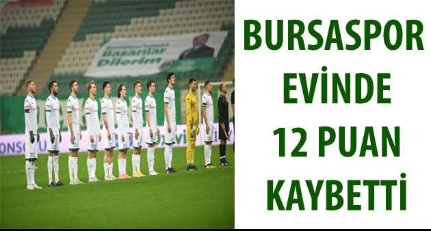 Bursaspor evinde 12 puan kaybetti